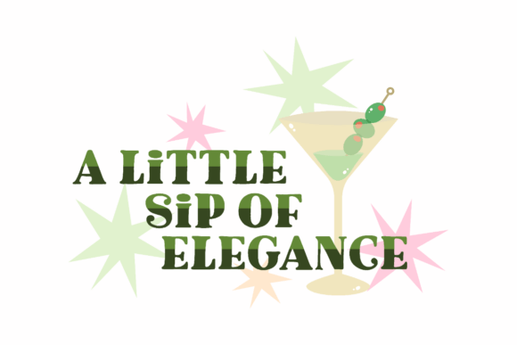 A Little Sip of Elegance Graphics for Crafts