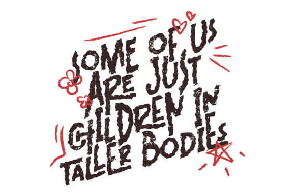 Children in Tall Bodies Graphics for Local Business Branding