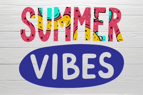 Colorful Summer Vibes Graphics for Crafts