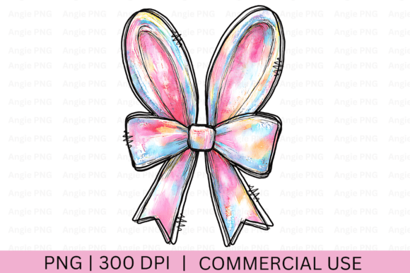 Easter Coquette Bow, Bunny Ears Graphics for Crafts