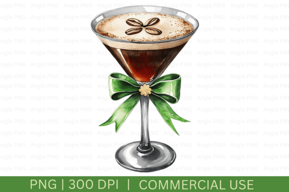 Espresso Martini Coquette Bow Graphics for Crafts