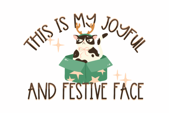 Joyful Festive Face, Christmas Graphics & Crafts