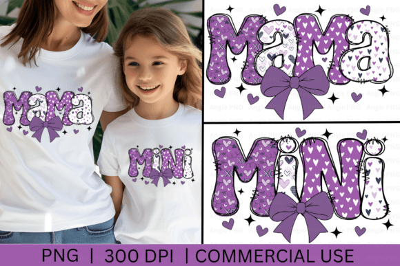 Valentine Mama and Mini Graphics for Crafts